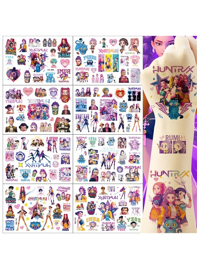 Organizer Sheets Kpop Demon Temporary Tattoos for Kids. Cartoon K.p.o.p H.u.n.te.rs Birthday Party Favors Gifts for Girl Boys Home Activity Class Prizes Carnival Christmas Rewards - Image 2